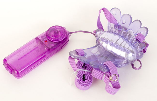 Фиолетовый клиторальный стимулятор Sex Butterfly. Интимные игрушки для взр