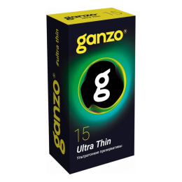 ПРЕЗЕРВАТИВЫ УЛЬТРА ТОНКИЕ GANZO ULTRA THINE 15 ШТ