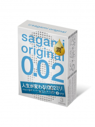 ПРЕЗЕРВАТИВЫ ПОЛИУРЕТАНОВЫЕ SAGAMI ORIGINAL 002 EXTRA LUB 3 ШТ