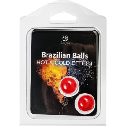 МАССАЖНОЕ МАСЛО РАЗОГРЕВАЮЩЕЕ И ОХЛАЖДАЮЩЕЕ BRAZILIAN BALLS 2 ШТ