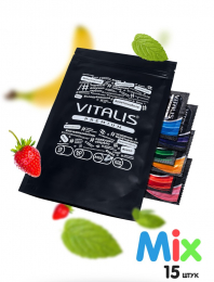 ПРЕЗЕРВАТИВ VITALIS MIX АНАТОМИЧЕСКОЙ ФОРМЫ 12+3 ШТ