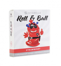 ПРЕЗЕРВАТИВ SITABELLA ROLL BALL КЛУБНИКА С ШАРИКАМИ 1 ШТ