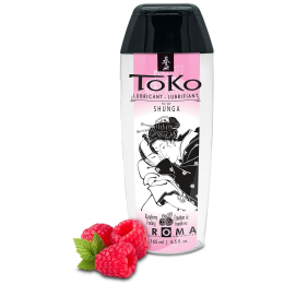 СЪЕДОБНЫЙ ЛУБРИКАНТ НА ВОДНОЙ ОСНОВЕ СО ВКУСОМ МАЛИНЫ SHUNGA TOKO AROMA 165 МЛ