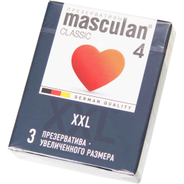 ПРЕЗЕРВАТИВЫ УВЕЛИЧЕННОГО РАЗМЕРА MASCULAN XXL 3 ШТ