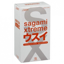 ПРЕЗЕРВАТИВЫ УЛЬТРАТОНКИЕ SAGAMI XTREME 15 ШТ