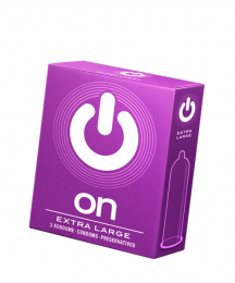 ПРЕЗЕРВАТИВЫ ''ON)'' XX-LARGE УВЕЛИЧЕННОГО РАЗМЕРА 3 ШТ