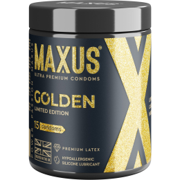 ПРЕЗЕРВАТИВЫ MAXUS ЗОЛОТЫЕ GOLD В ЖЕЛЕЗНОМ КЕЙСЕ 15 ШТ