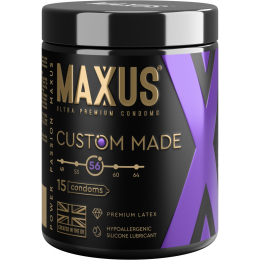 ПРЕЗЕРВАТИВЫ MAXUS CUSTOM MADE РАЗМЕР 56 15 ШТ