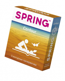 ПРЕЗЕРВАТИВЫ SPRING CONTOUR, КОНТУРНЫЕ, ЛАТЕКС, 3 ШТ