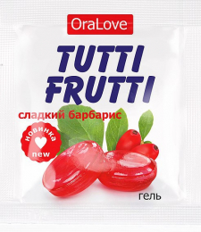 СЪЕДОБНАЯ СМАЗКА TUTTI-FRUTTI СО ВКУСОМ БАРБАРИС 4 ГР