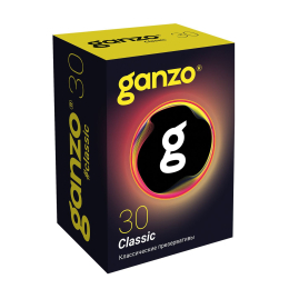 ПРЕЗЕРВАТИВЫ КЛАССИКА С ОБИЛЬНОЙ СМАЗКОЙ GANZO CLASSIC 30 ШТ