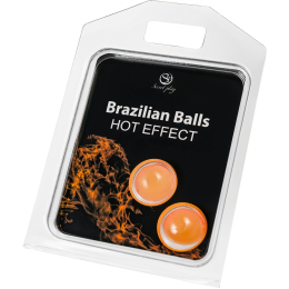 МАССАЖНОЕ МАСЛО РАЗОГРЕВАЮЩЕЕ BRAZILIAN BALLS 2 ШТ