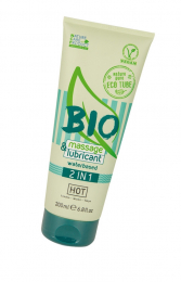 ГЕЛЬ-ЛУБРИКАНТ HOT BIO 2IN1 НА ВОДНОЙ ОСНОВЕ МАССАЖНЫЙ ГЕЛЬ 2В1 200 МЛ