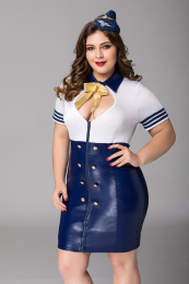 КОМПЛЕКТ СТЮАРДЕССЫ Candy Girl Devon (ПЛАТЬЕ И ГОЛОВНОЙ УБОР) XXL