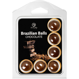 МАССАЖНОЕ МАСЛО ШОКОЛАД BRAZILIAN BALLS 6 ШТ