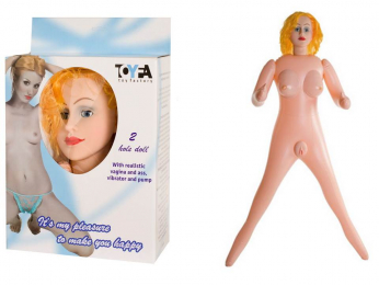 КУКЛА РЫЖЕВОЛОСАЯ (ВАГИНА+ВИБРАТОР+НАСОС)