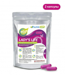 ЛЭДИСЛАЙФ LADY`SLIFE ПРОДУКТ ДЛЯ УСИЛЕНИЯ СЕКСУАЛЬНОГО ВЛЕЧЕНИЯ У ЖЕНЩИН, 2 КАПСУЛЫ