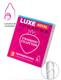 ПРЕЗЕРВАТИВЫ LUXE ROYAL STRAWBERRY COLLECTION 3ШТ