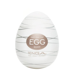 МАСТУРБАТОР С РЕЛЬЕФОМ ИЗОГНУТЫЕ ЛИНИИ TENGA EGG SILKY