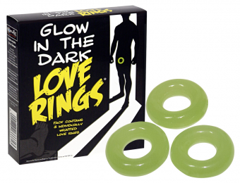 ЭРЕКЦИОННОЕ КОЛЬЦО LOVE RING GLOW IN THE DARK 1шт