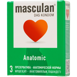 ПРЕЗЕРВАТЬИВЫ MASCULAN АНАТОМИЧЕСКОЙ ФОРМЫ, 3 ШТ