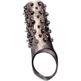 НАСАДКА С ШАРИКАМИ УСИКАМИ И КОЛЬЦОМ НА МОШОНКУ EXPERT 11 СМ