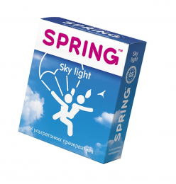 ПРЕЗЕРВАТИВЫ SPRING SKY LIGHT, УЛЬТРАТОНКИЕ, 19,5 СМ, 3 ШТ