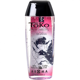 СЪЕДОБНЫЙ ЛУБРИКАНТ НА ВОДНОЙ ОСНОВЕ СО ВКУСОМ КЛУБНИКА+ШАМПАНСКОЕ SHUNGA TOKO AROMA 165 МЛ