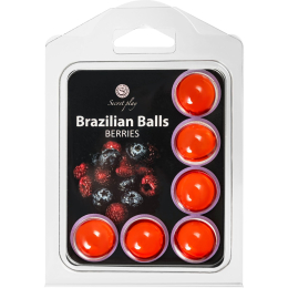 МАССАЖНОЕ МАСЛО ЯГОДЫ BRAZILIAN BALLS 6 ШТ