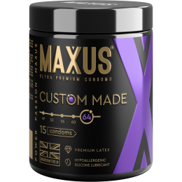 ПРЕЗЕРВАТИВЫ MAXUS CUSTOM MADE РАЗМЕР 64 15 ШТ