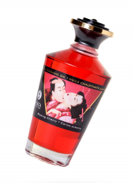 МАСЛО ДЛЯ МАССАЖА SHUNGA СО ВКУСОМ ВИШНИ, РАЗОГРЕВАЮЩЕЕ, 100 МЛ