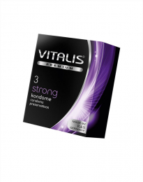 ПРЕЗЕРВАТИВЫ VITALIS PREMIUM STRONG - СВЕРХПРОЧНЫЕ 3 ШТ