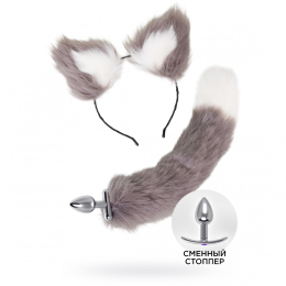 АНАЛЬНАЯ ВТУЛКА С ХВОСТОМ И СО СТОППЕРОМ С УШАМИ