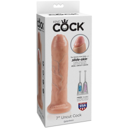 ФАЛЛОИМИТАТОР С ПОДВИЖНОЙ КРАЙНЕЙ ПЛОТЬЮ KING COCK UNCUT 18 СМ