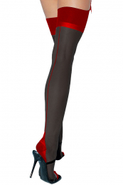 ЧУЛКИ МАТОВЫЕ ЧЕРНО-КРАСНЫЕ