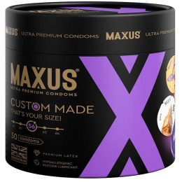 ПРЕЗЕРВАТИВЫ MAXUS CUSTOM MADE РАЗМЕР 56 50 ШТ