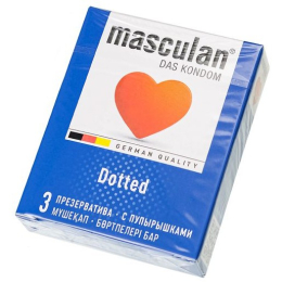 ПРЕЗЕРВАТИВЫ MASCULAN CLASSIC С ПУПЫРЫШКАМИ DOTTY 3 ШТ