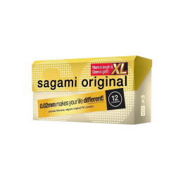 ПРЕЗЕРВАТИВЫ ПОЛИУРЕТАНОВЫЕ SAGAMI ORIGINAL 002 XL-SIZE 12 ШТ