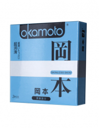 ПРЕЗЕРВАТИВЫ ОКАМОТО СЕРИЯ SKINLESS SKIN SUPER LUBRICATIVE С ДВОЙНОЙ СМАЗКОЙ 3 ШТ