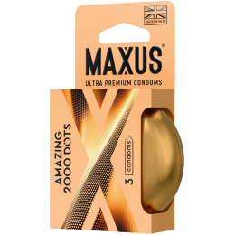 ПРЕЗЕРВАТИВЫ MAXUS AMAZING 2000 DOTS С ЖБ КЕЙСОМ 3 ШТ