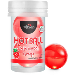 ЛУБРИКАНТ НА МАСЛЯНОЙ ОСНОВЕ 4 В 1 HOT BALL КЛУБНИКА 6 ГР