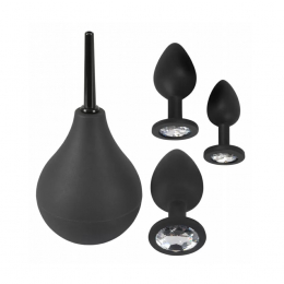 НАБОР АНАЛЬНЫХ ВТУЛОК И АНАЛЬНЫЙ ДУШ BLACK VELVETS ANAL KIT
