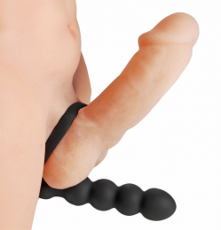 НАСАДКА ДЛЯ ДВОЙНОГО ПРОНИКНОВЕНИЯ DOUBLE FUN COCK RING WITH PENETRATION VIBE