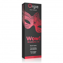 СТИМУЛИРУЮЩИЙ СПРЕЙ ДЛЯ ОРАЛЬНЫХ ЛАСК ORGIE WOW STRAWBERRY ICE BUCAL SPRAY 10 МЛ