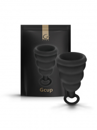 МЕНСТРУАЛЬНАЯ ЧАША ДЛЯ АКТИВНОГО ОБРАЗА ЖИЗНИ GCUP BLACK