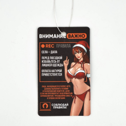 НОВОГОДНИЙ АРОМАТИЗАТОР В МАШИНУ ЧЕРНЫЙ ЛЕД