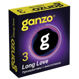 ПРЕЗЕРВАТИВЫ С ПРОЛОНГАТОРОМ GANZO LONG LOVE 3 ШТ