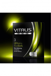 ПРЕЗЕРВАТИВЫ ''VITALIS'' №3 СВЕТЯЩИЕСЯ В ТЕМНОТЕ