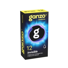 ПРЕЗЕРВАТИВЫ СУПЕРТОНКИЕ С ДОП СМАЗКОЙ GANZO INVISIBLE 12 ШТ