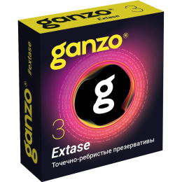 ПРЕЗЕРВАТИВЫ GANZO EXTASE № 3 ТОЧЕЧНЫЕ И РЕБРИСТЫЕ, АНАТОМИЧЕСКОЙ ФОРМЫ